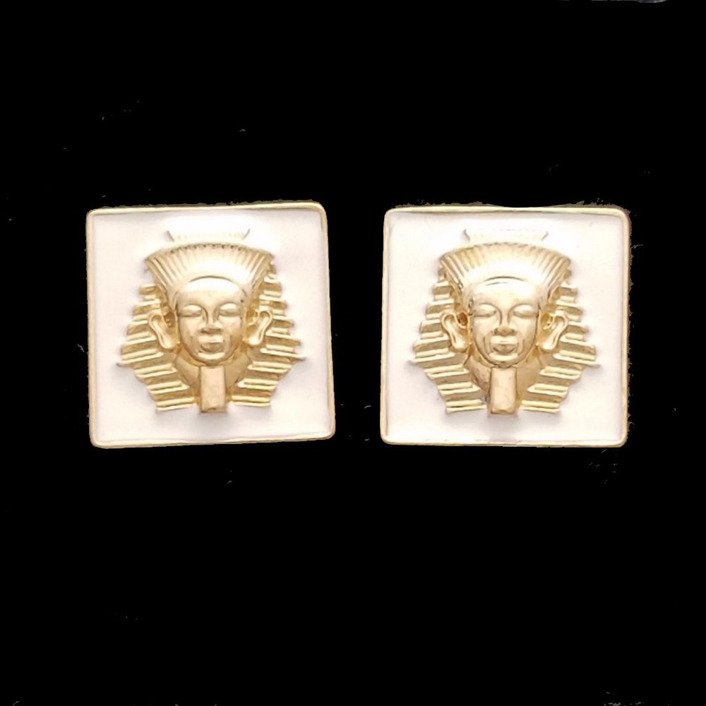 Vintage PHARAOH EARRINGS  Egyptian Revival…